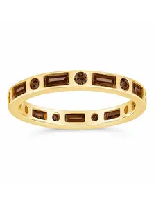 Sterling Silver Chocolate CZ Ethel Ring