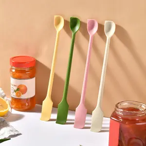 Multifunctional Silicone Mini Spatula Set, Dual Head Baking Scraper Spoon, Jam Bottle Scraping Tool, 4-Piece Kitchen Utensils Gadgets