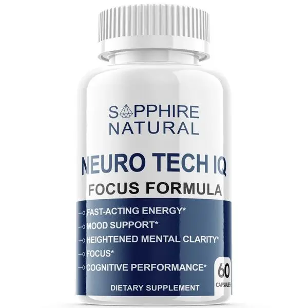 Neuro Tech IQ Brain Support Supplement Focus Formula Nootropic 60 Capsules