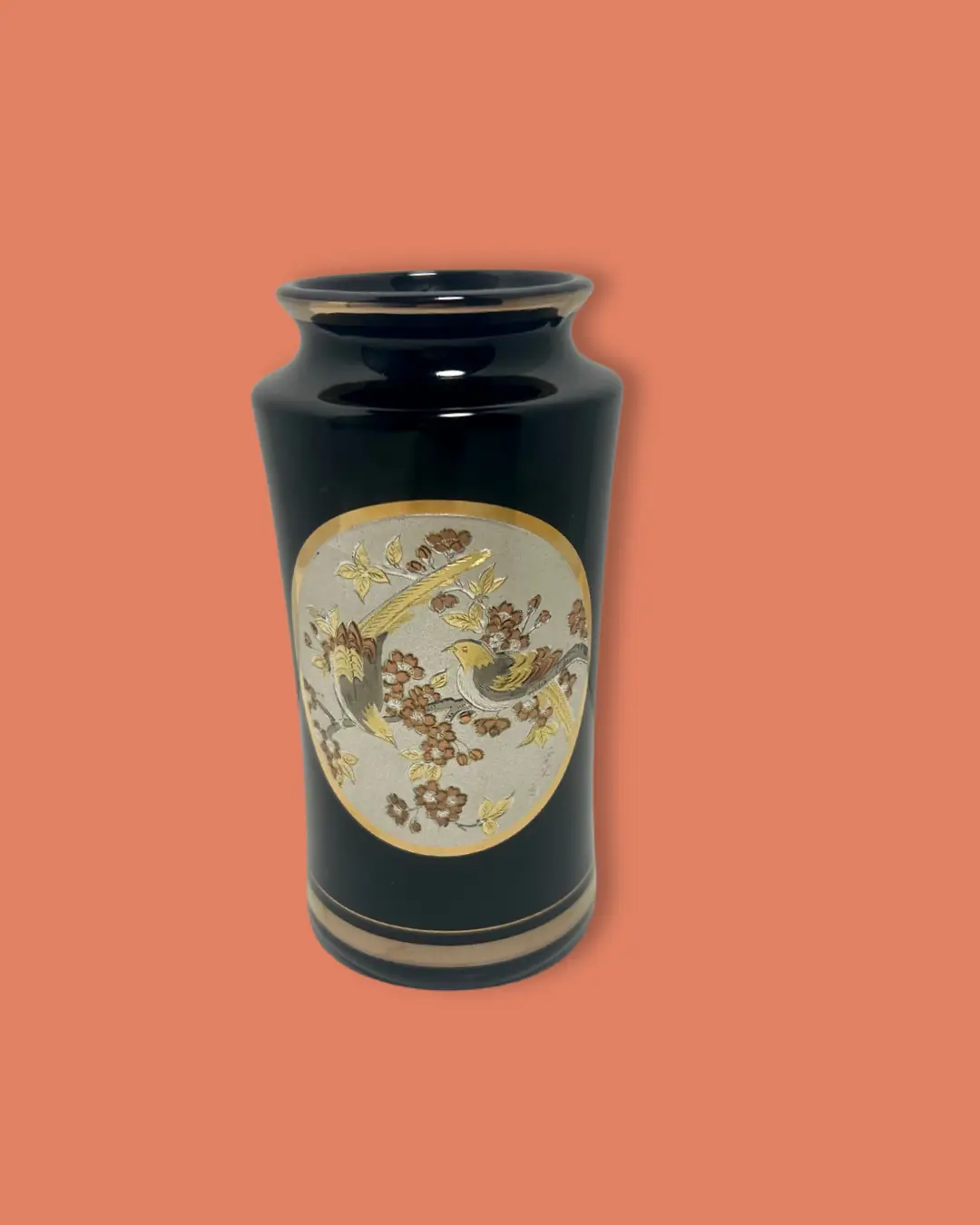 Vintage Japanese 24K Gold The Art of Chokin Vase
