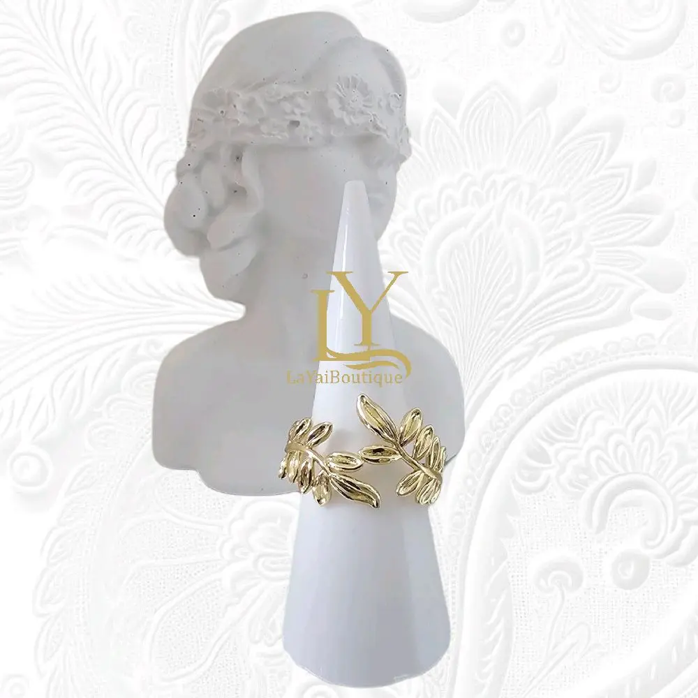LaYaiBoutique #1545 14k Gold Leaf Style Ring High Quality