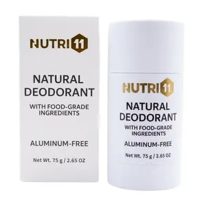 Nutri11 Natural Deodorant for Women and Men, Aluminum Free Organic Deodorant with Lavender, Coconut Oil, Shea Butter, Arrowroot, Non Toxic Clean Formula, Sensitive Skin, Vegetarian Cruelty Free