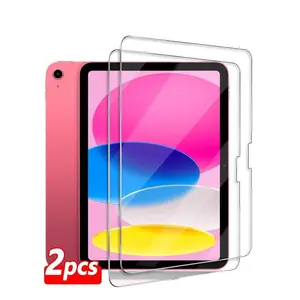 2pc iPad Steel Film, High Definition, Anti-Scratch, Full Screen Coverage, Strong Fingerprint Resistance, Compatible with iPad Air4, 5, 6, 10th Gen, 11, 12
