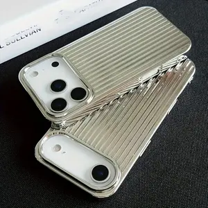 Silver plating is suitable for iPhone17Promax 17 17Pro 17Air 16 15 14 13 12 11 phone case protective cover, anti slip