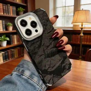 Premium Skin Leather Covers For iPhone Flexible Silicone Anti-drop Shell Case