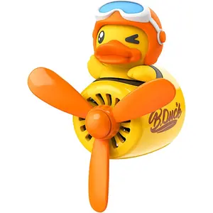Pilot Yellow Duck  Air Fresheners - Rotating Propeller Cartoon Automotive Diffuser with Creative  Perfume Decoration
