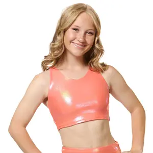 Ignite V-Neck Crop Top - Orange Sapphire