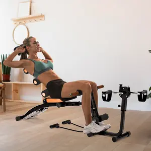 kyuasnfe Ab Workout Benches for Home Gym, Multi-Functional Adjustable Ab Crunch Machine for Total Body Workout, Ab Exercise Equipment for Abs, Ab Trainer for Core, Leg, Thighs, Buttocks, Sit-up