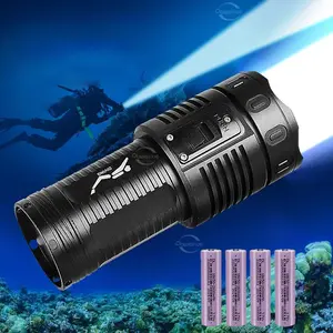 Rechargeable Diving Flashlight, 10400mAH Rechargeable Long Battery Life Diving Flashlight, Professional 100m Underwater Scuba Flashlight, Diving Lamp