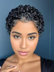 150% Density Layered Short Curly Wigs for Women, Gorgeous Fluffy Wigs, Wigs for Party, Daily Use