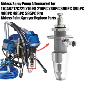 1 Set Airless Paint Sprayer Pump 17C721 for PC 390 395 490 495 595 Pro 210 ES Rental Pro 210PC 230 PC Paint Sprayer, Gra-co Paint Sprayer Replacement Parts, Paint Spraying Tool