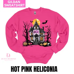 Boo Haunted House Gildan SWEATSHIRT