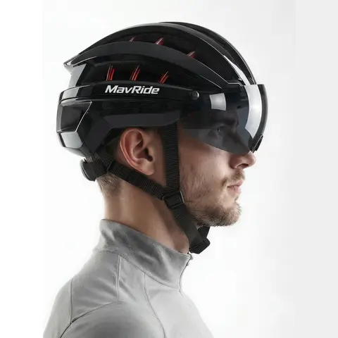 Mavride Unisex Adult Riding Helmet - Gorpcore Look, EPS Foam Shell, Magnetic Sun Visor Wind/Dust Shield, Adjustable Dial-Fit, 22 Large Vents, Lightweight Breathable Glasses-Friendly Cool Bike Gear for Cyclist Lifestyle