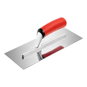 VEVOR Tile Tools, Stainless Steel Flat Finishing Trowel, 10.9 x 4.4 in Concrete Cement Drywall Plastering Tile Masonry Construction Hand Tools with Handle, for Apply, Spread, Flatten, Smooth, Polish