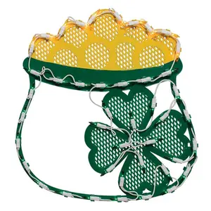 212 MAIN St. Patrick's Day Lighted Pot-Shaped Standard Ornament, 43 Mini Bulbs, Light Decoration, Party Lighting Decoration, Home Decor Ornaments, Festive Home & Party Supplies