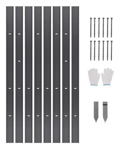 Metal Landscape Edging - 8 Packs, 72-Inch Length, Rust-Resistant And Bendable Border Edging For Yard And Garden, Durable Aluminum Alloy Lawn Landscaping Strips, Weatherproof, Easy Install Kit
