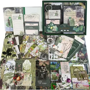 Scrapbooking Supplies Kit, Aesthetic Junk journaling Supplies, Scrapbook Kit with Bullet Journaling Stickers, Stationary Set, Vintage Collage Craft Supplies Gift for Adults Women Beginner