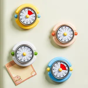 Kitchen Must-Have! Visual, Time Management Timer, 60-Minute Mechanical Magnetic Stainless Steel Timer, Visual Countdown Reminder for Kitchen Cooking & Student, Kitchen Egg Timer