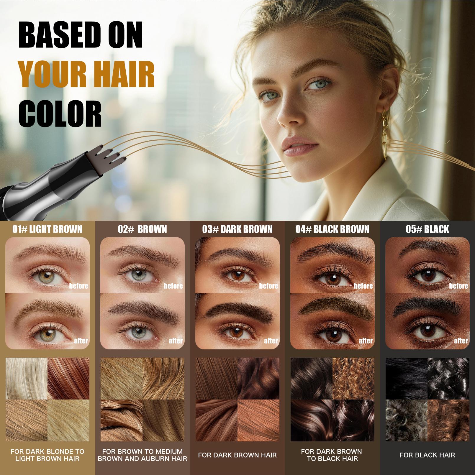 【Mother's Day gift】 5Color Eyebrow Pencil,Waterproof Eyebrow Pencil，Create Natural and Wild Eyebrows and Delicate Eyelashes Waterproof & Sweatproof