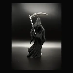 3D Printed Female Death God Statue, Elegant Dark Fantasy Reaper Ornament, Gothic Home Decor, Halloween Gift for Fans