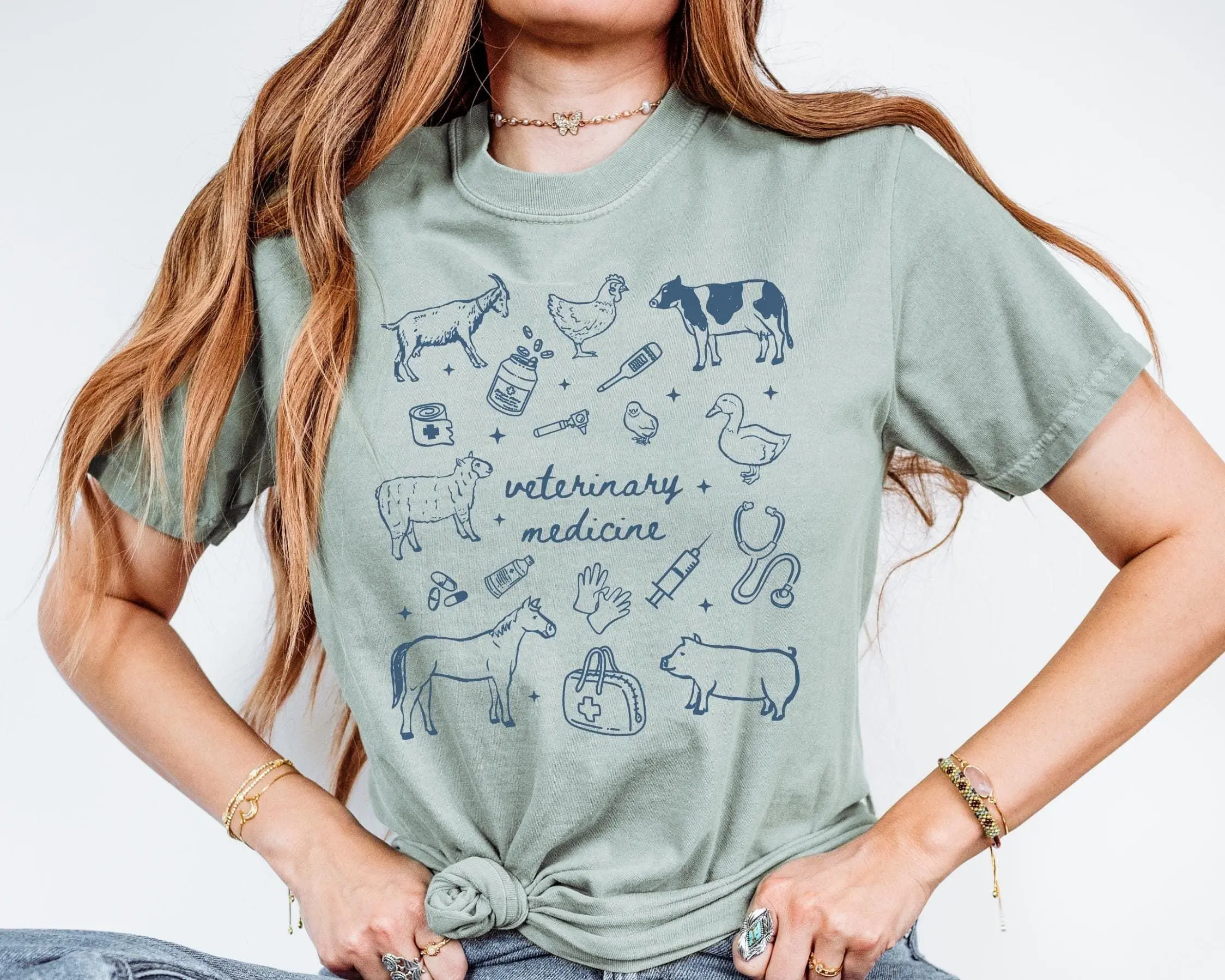 Veterinarian Shirt, Large Animal Veterinary Medicine T-Shirt, Farm Vet Tech Tee, Vet Med School Student, Graduation Gift