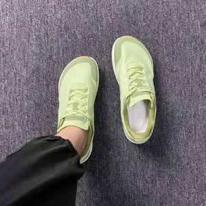 Women's 90s Aesthetic Retro Style All Season Casual Trainers - Simple Fits 90s Look, Closed Breathable Matcha Green Mesh, 2E Wide-Head, Thin Rubber Sole Outdoor Walking Footwear