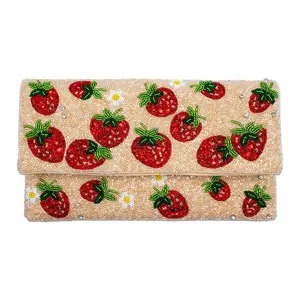 Strawberry Beaded Crossbody/Clutch