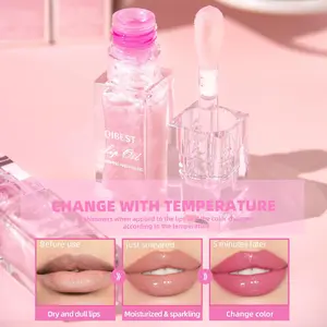 Magic Color Changing Moisturizing Lip Glow Oil Plumping Glimmer Glow Lipstick, Hydrating Lip Gloss Lip Balm Transparent Lip Care