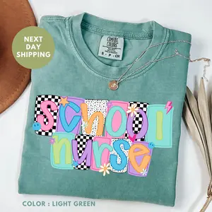 Comfort Colors School Nurse Shirt, Nurse Shirt, RN Shirt, Nurse Graduation Gift, Nurse Week Shirt, Gift For Nurse, Back to School Nurse Tee