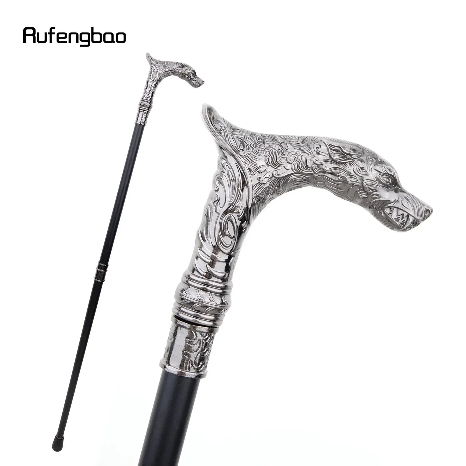 Big Teeth Wolf Fashion Walking Stick Decorative Vampire Cospaly Vintage Party Fashionable Walking Cane Halloween Crosier Cosplay 93cm