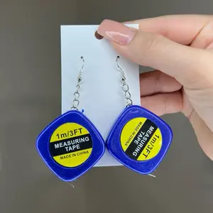 Measuring tape earrings