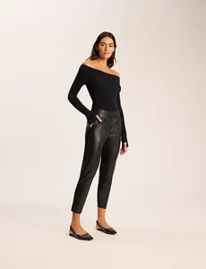 Faux Leather Cigarette Pant