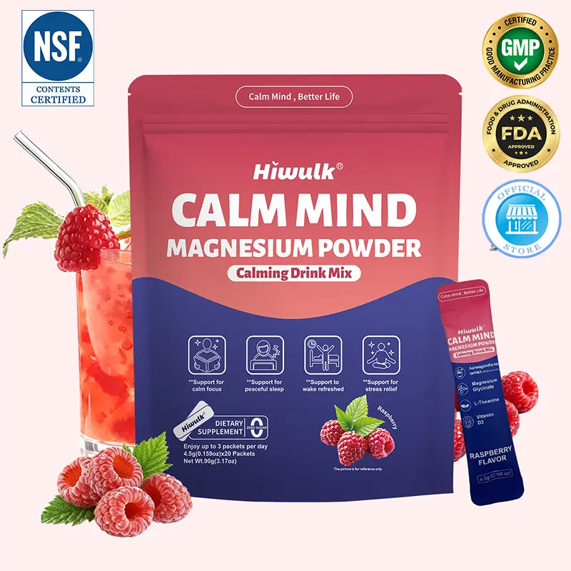 Hiwulk Calming Raspberry Flavor Powder Drink Mix - Natural Healthcare ...