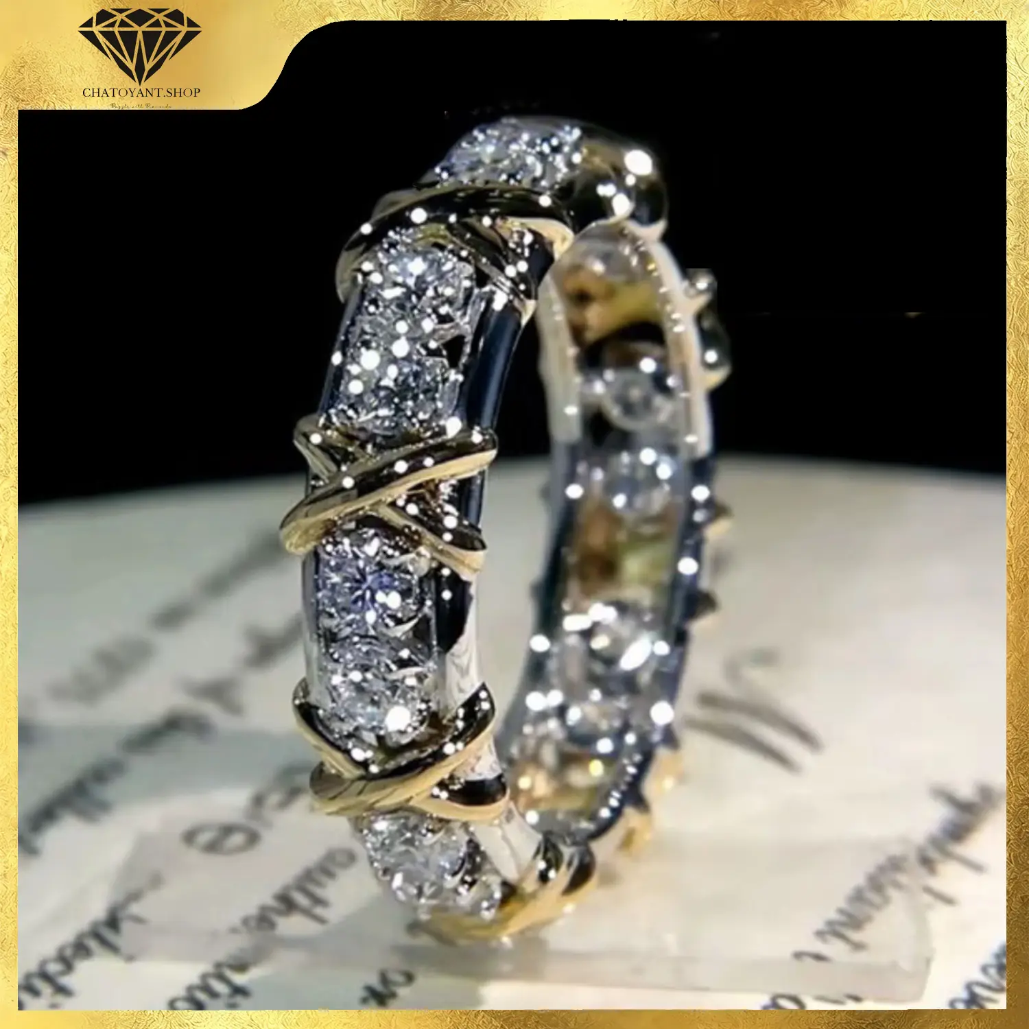 3mm Rotating Openwork Ring Women Titanium Engagement Ring Cubic Zirconia Eternity Wedding Band Size 6-11.5