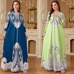 Eid women dress Muslim Abaya Vestidos Largos Party caftan Jalabiya Ramadan Long Dresses dubai Abayas Kaftan Arab Long Robe 2025