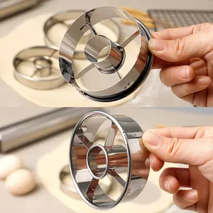 1/3pcs food grade stainless steel cutting mold donut bagel special household baking kitchen tool professional donut cutter set