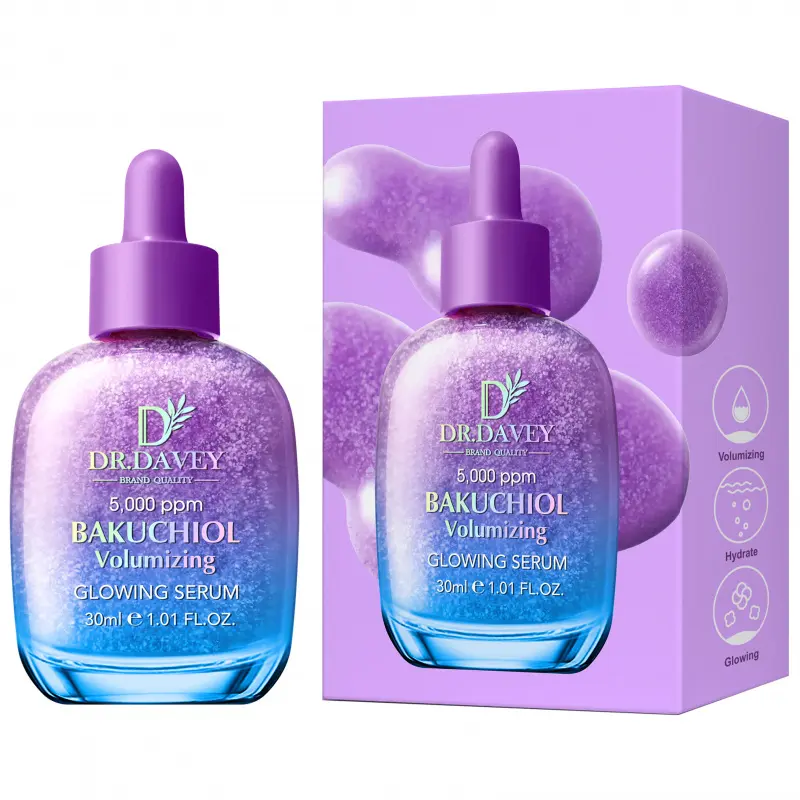 30ml DR.DAVEY Bakuchiol Volumizing Glowing Serum Bakuchiol Plumping Serum facial care Four Seasons Skincare Hydrating and moisturizing, Moisturize the face,Unisex,portable