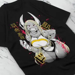 Unisex Rabbit Hero Mirko T-Shirt Rumi Usagiyama Miruko BNHA MHA Tshirt All Size  Graphic T Shirts  Oversized Women's Clothing