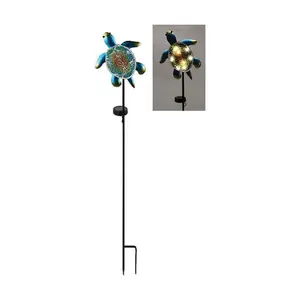 Santa's Workshop 32.2" Solar Glass Sea Turtle Stake