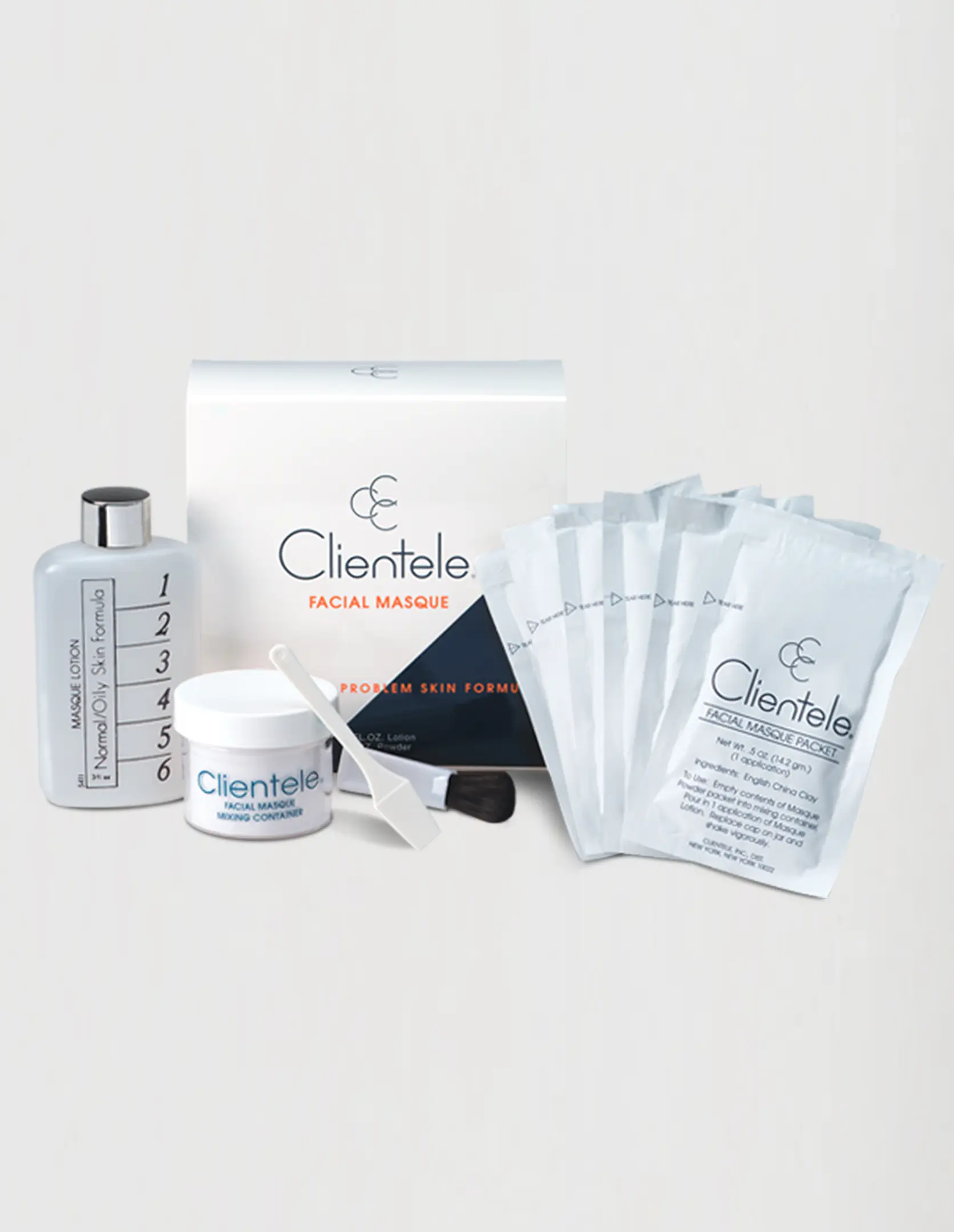 Clientele Facial Mask - European Mineral Clay Skincare Treatment for Glowing Complexion
