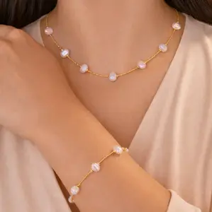 Talia Petite Pearl Necklace & Bracelet