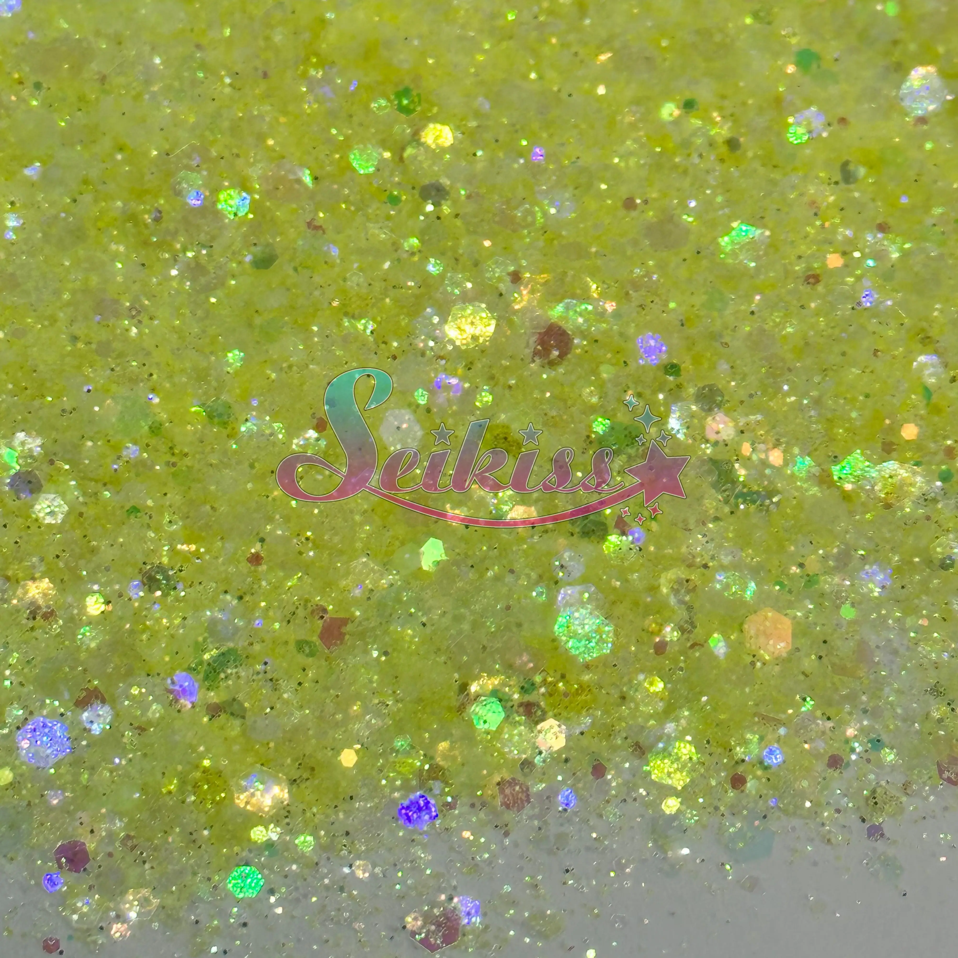 Key Lime Pie Iridescent Chunky Glitter - Yellow Glitter