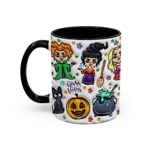 3D Hocus Pocus Inflated Mug, 3D Coffee Mug, Cute 3D Inflated Mug, Birthday Gift, Christimas Gift, Witch Season - wic10144