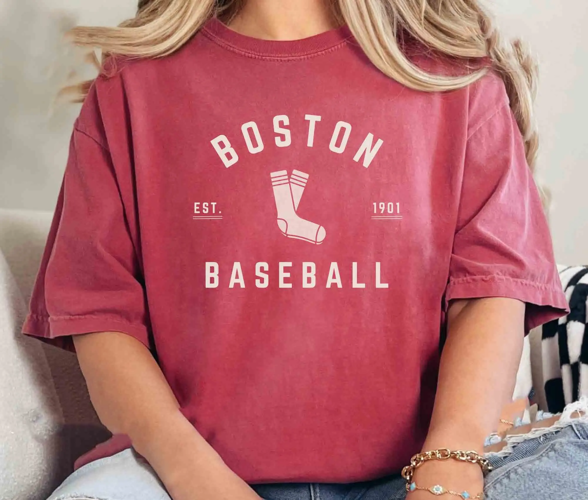 Boston Baseball Shirt, Red Socks Baseball Gameday Shirt, Retro Red Socks Shirt, Boston Baseball Shirt Fan Gift, Boston Sports Apparel