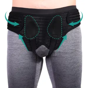 Medical Grade Inguinal Hernia Belt for Men Women Adjustable Hernia Support Truss with Compression Pads for Femoral Inguinal Hernia Left Right Side Black