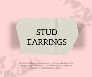 Stud Earrings- Claim on LIVE SALE