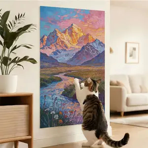 Self Adhesive Cat Scratching Board for Indoor Cats, Cat Scratch Pad for Wall Corner Sofa Furniture Protection, Durable Claw Care Mat, Interactive Cat Climbing Mat and Cat Wall Play Area Decor