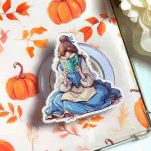 Fairytale Princess Phone Grip, Vintage Storybook Aesthetic Phone Holder, Gift for Librarians and Readers, Magic Kingdom Inspired Phone Stand, Whimsical Bookworm Tech Accessory