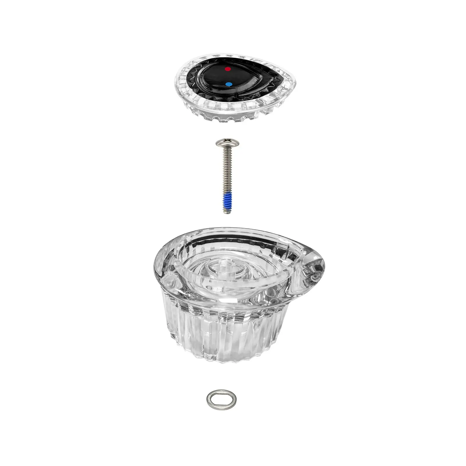 Replacement For Moen 100710 Posi Temp 1 Handle Tub And Shower Knob Kit  Matte Black Insert