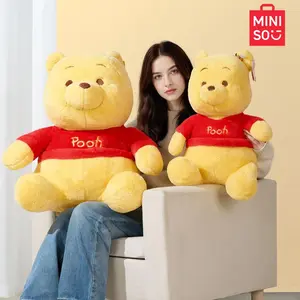 Disney Winnie the Pooh Series - Classic Sitting Plush Toy 18'' & 24'', Soft & Cuddly Collectible Bear Figure for Kids & Fans Summer Vibes